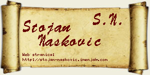 Stojan Nasković vizit kartica